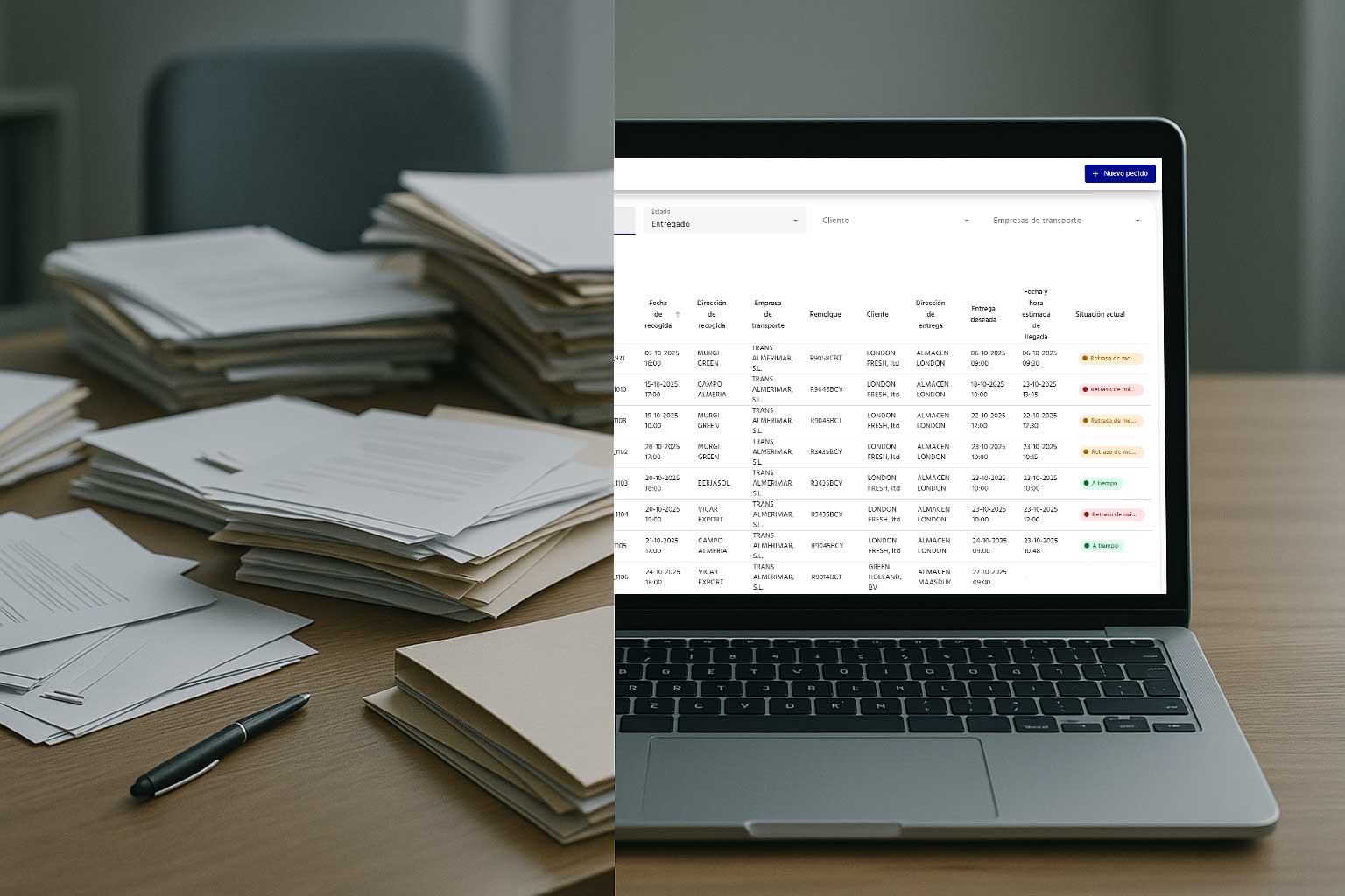 Papel versus Orus Logistics